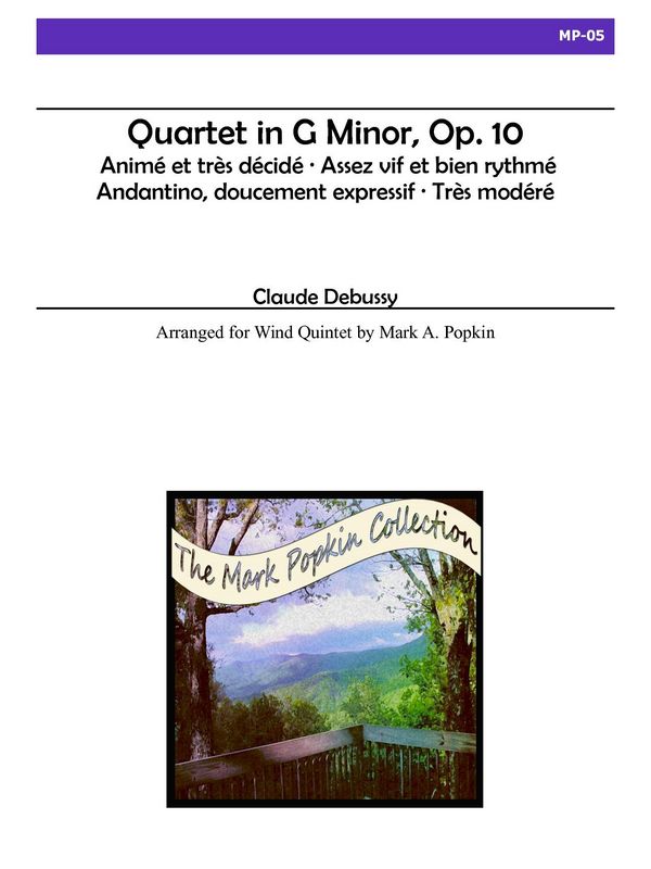 Quartet in G minor op.10&nbsp;&nbsp;for flute, oboe, clarinet, horn and bassoon&nbsp;&nbsp;score and parts