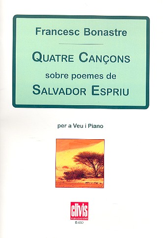 4 cancons sobre poemes de Salvador Espriu  für Gesang und Klavier (kat)  