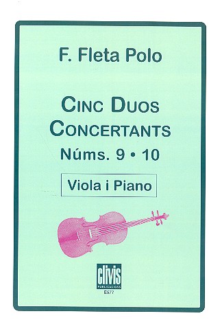 5 Duos concertants núms.9 i 10  für Viola und Klavier  