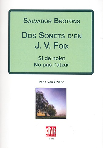 2 Sonets de J.V. Foix per a veu i piano    
