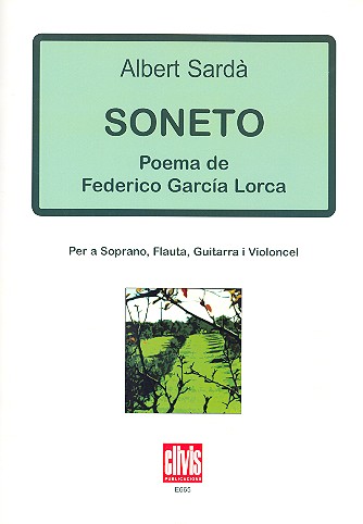 Soneto for soprano, flute, guitar&nbsp;&nbsp;and cello&nbsp;&nbsp;score and parts (sp)
