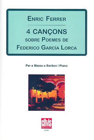 4 Cancons for mezzo soprano (bariton)  and chamber orchestra for bariton and piano  