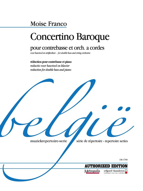 Franco, Moise&nbsp;&nbsp;Concertino Baroque (Partituur)&nbsp;&nbsp;Cb/Orchestra