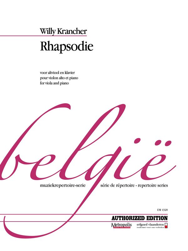 Krancher, Willy&nbsp;&nbsp;Rhapsodie&nbsp;&nbsp;Va/Piano