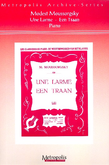 Une larme - een traan&nbsp;&nbsp;pour piano&nbsp;&nbsp;