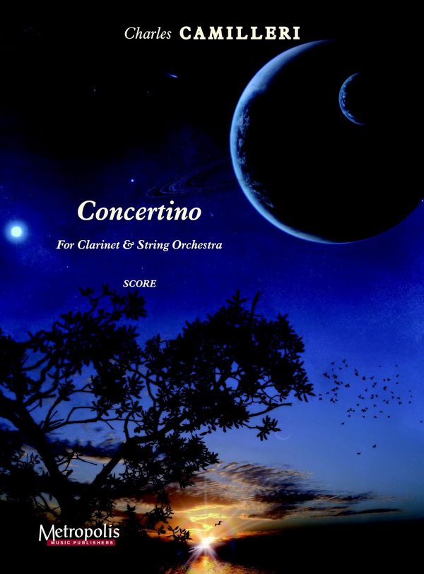 Camilleri, Charles&nbsp;&nbsp;Concertino for Clarinet Score + parts (6/6/4/3/2)&nbsp;&nbsp;Cl/String Orchestra