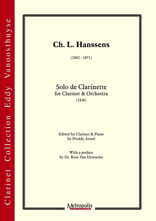 Hanssens, Karel Lodewijk/Arteel, Freddy&nbsp;&nbsp;Solo pour Clarinette&nbsp;&nbsp;Cl