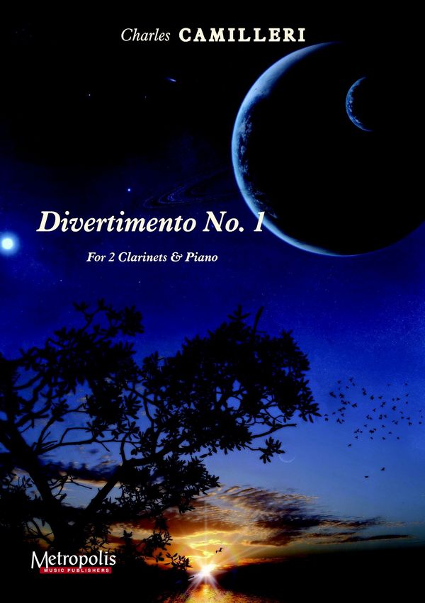 Divertimento no.1  for 2 clarinets and piano  score and parts