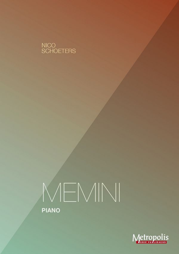 Schoeters, Nico, Memini&nbsp;&nbsp;Piano Solo&nbsp;&nbsp;