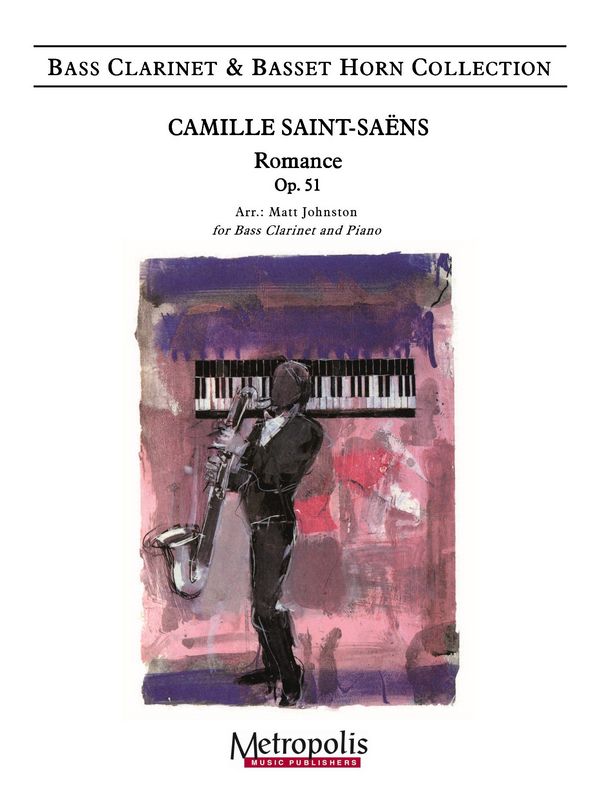 Saint-Saens, Camille, Romance, Op. 51&nbsp;&nbsp;Bass Clarinet and Piano&nbsp;&nbsp;