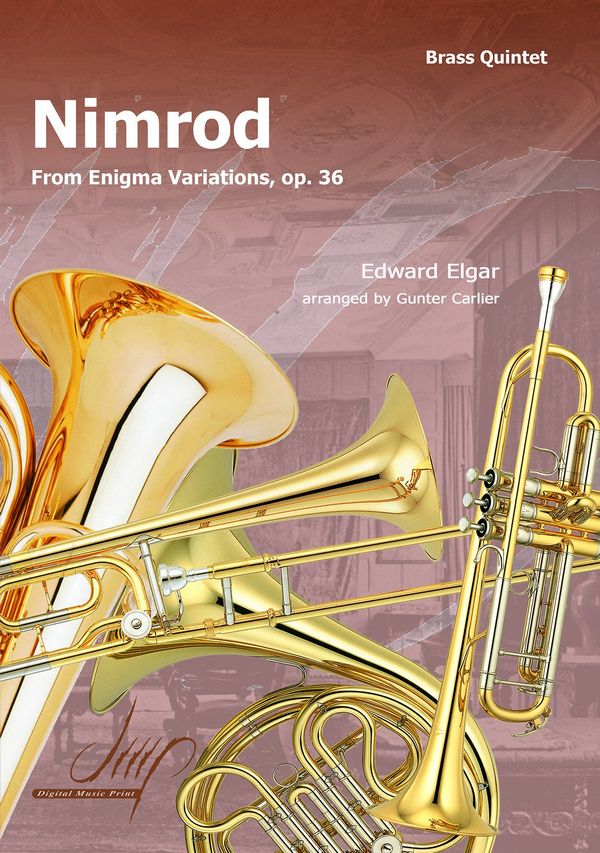 Nimrod from 'Enigma Variations' op.36&nbsp;&nbsp;for brass quintet (2 trumpets, horn, trombone, tuba)&nbsp;&nbsp;score and parts
