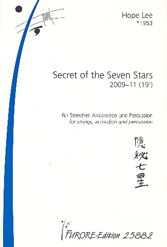 Secret of the Seven Stars  für Streicher, Akkordeon und  Percussion,  Partitur