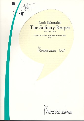 The Solitary Reaper für Gesang,  Flöte, Klavier und Violoncello  Partitur