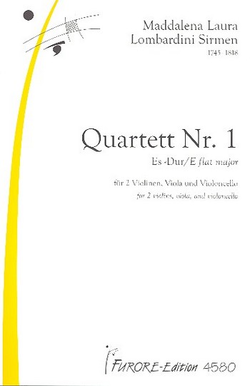 Quartett Es-Dur Nr.1 für  2 Violinen, Viola und Violoncello  Partitur und Stimmen