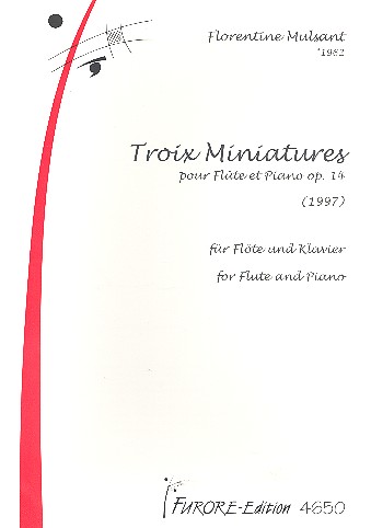 3 miniatures op.14 pour flûte et piano    