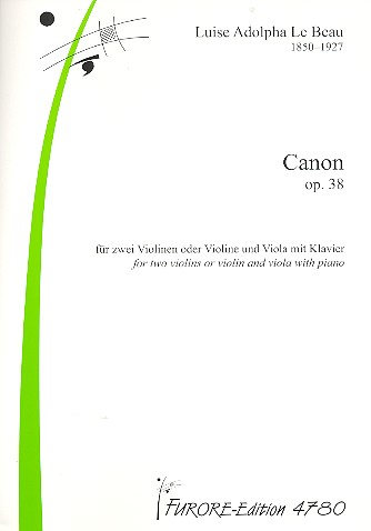 Canon op.38  für 2 Violinen (Violine/Viola) und Klavier  Stimmen