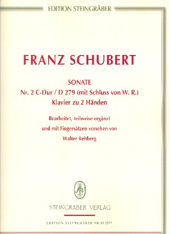 Sonate C-Dur Nr.2 D279 (mit Schluss)  für Klavier  
