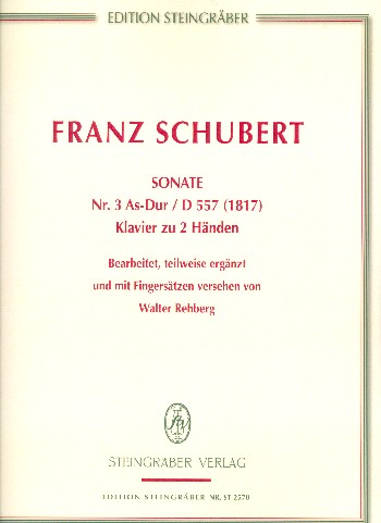 Sonate As-Dur Nr.3 D557  für Klavier  