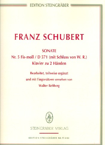 Sonate fis-Moll Nr.5 D571 (mit Schluss)  für Klavier  