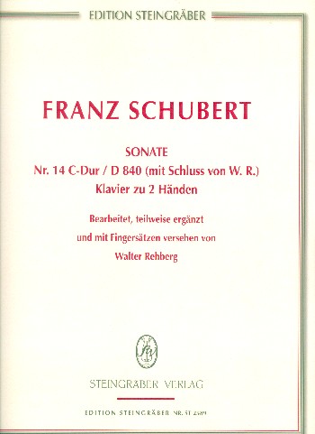 Sonate C-Dur Nr.14 D840 (mit Schluss)  für Klavier  