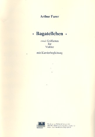 Bagatellchen&nbsp;&nbsp;für Violine und Klavier&nbsp;&nbsp;
