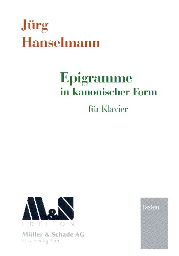 Epigramme in kanonischer Form&nbsp;&nbsp;für Klavier&nbsp;&nbsp;