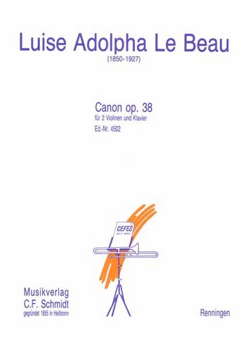 Canon op.38  für 2 Violinen und Klavier  Stimmen