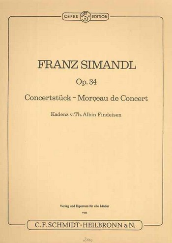 Konzertstück op.34  für Kontrabass und Klavier  