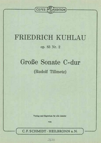 Grosse Sonate C-Dur op. 83,2  für Flöte und Klavier  