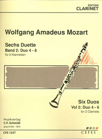 6 Duette Band 2 (Nr.4-6)  für 2 Klarinetten  
