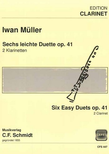 6 leichte Duette op.41  für 2 Klarinetten  Stimmen