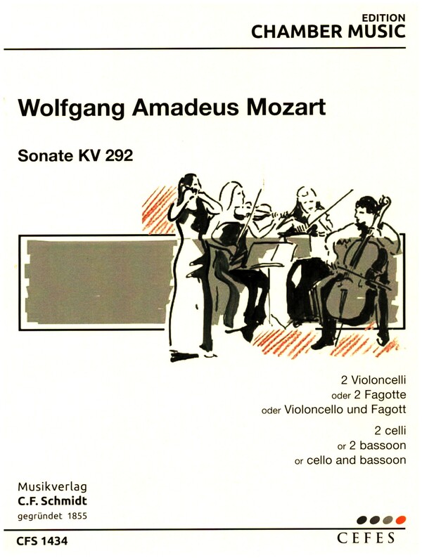 Sonate KV292&nbsp;&nbsp;für 2 Violoncelli (2 Fagotte) oder Violoncello und Fagott&nbsp;&nbsp;Stimmen