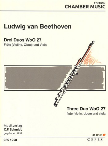 3 Duos  für Flöte (Violine, Oboe) und Viola  Stimmen