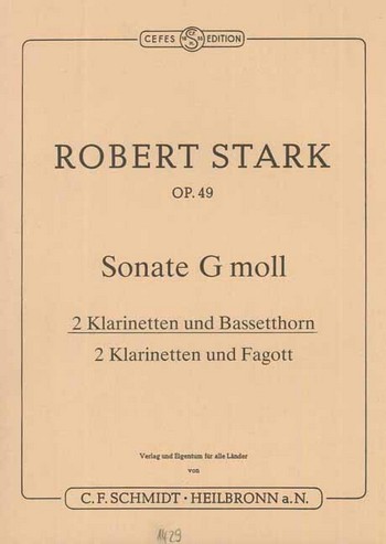 Sonate g-Moll op.49  für 2 Klarinetten und Bassetthorn  