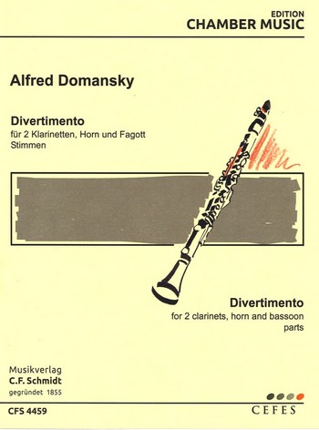 Alfred Domansky Divertimento  für 2 Klarinetten, Horn, Fagott  Stimmen