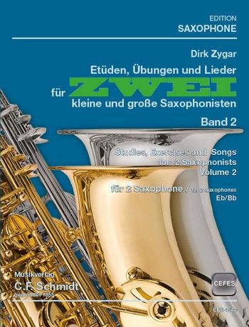 Etüden, Übungen und Lieder Band 2  für 2 Saxophone (Eb/Bb)  2 Spielpartituren