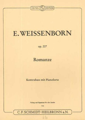 Ernst Weissenborn  Romanze op 227  für Klarinette und Klavier  