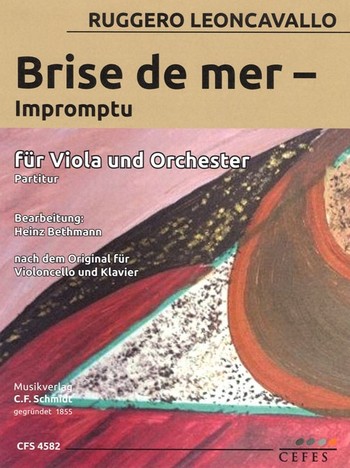 CFS4582  R.Leoncavallo, Brise de mer - Impromptu  für Viola und Orchester  Partitur