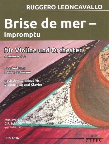 Brise de mer  für Violine und Streichorchester  Stimmensatz (solo-3-2-1-1-1)