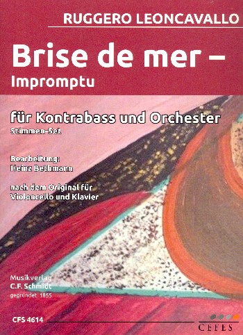 Brise de mer  für Kontrabass und Streichorchester  Stimmensatz (solo-3-2-1-1-1)