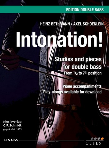 Intonation  for double bass and piano  score and part (playalongs available for download) (en)