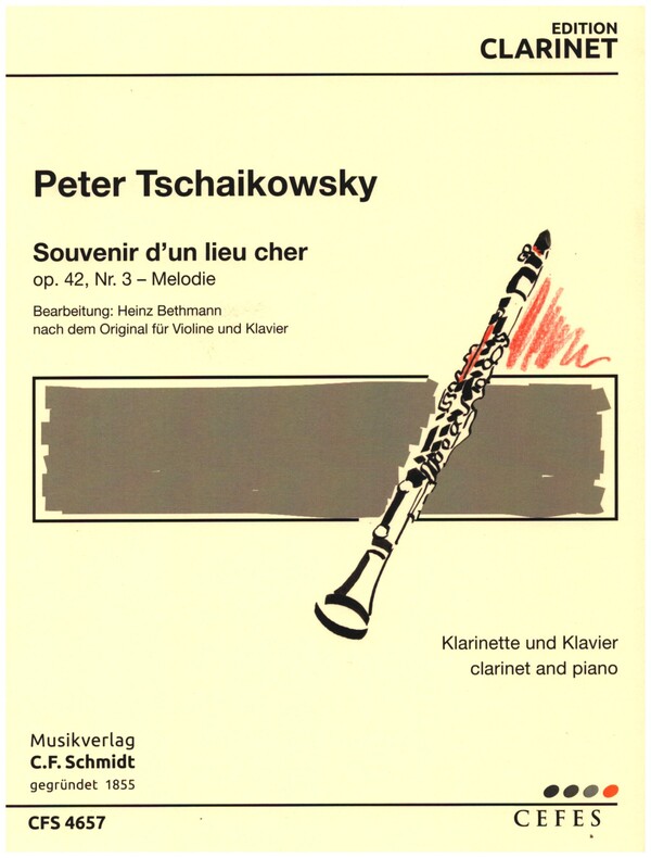 Souvenir d'un lieu cher op.42,3 - Melodie&nbsp;&nbsp;für Klarinette und Klavier&nbsp;&nbsp;