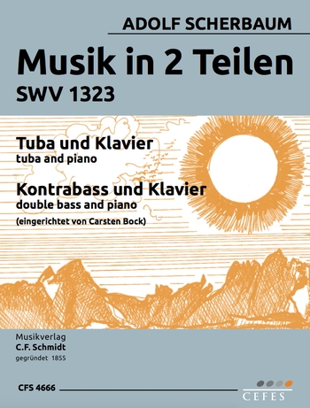 Musik in 2 Teilen SWV1323  für Tuba/Kontrabass und Klavier  Partitur und Stimmen