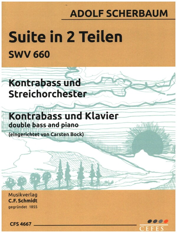 Suite in 2 Teilen SWV660 für Kontrabass und Streichorchester  für Kontrabass und Klavier  