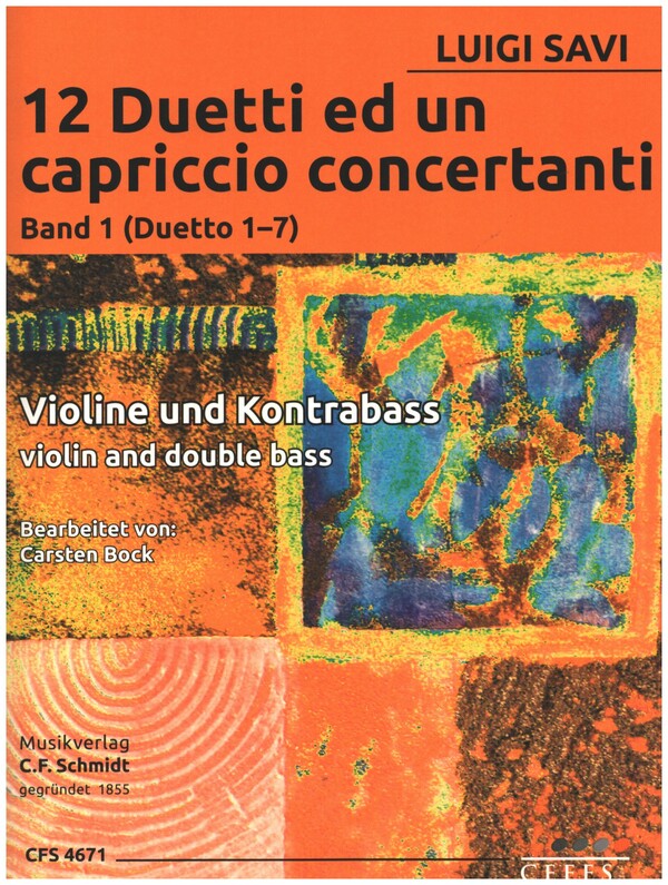 12 Duetti ed un capriccio concertanti Band 1 (Duetto 1-7)  für Violine und Kontrabass  2 Spielpartituren