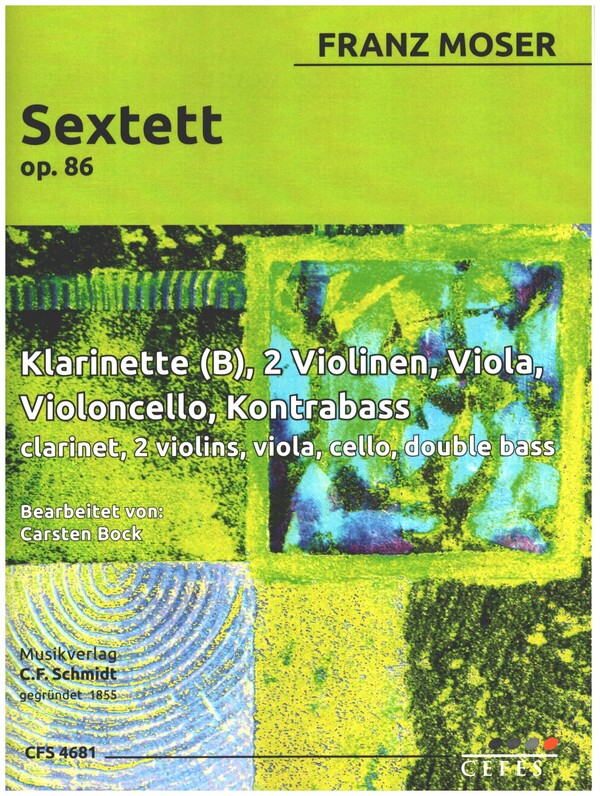 Sextett op.86&nbsp;&nbsp;für Klarinette, 2 Violinen, Viola, Violoncello, Kontrabass&nbsp;&nbsp;Partitur und Stimmen