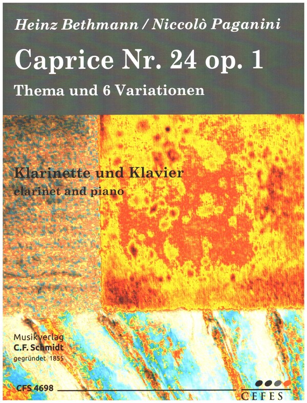 Caprice Nr.24 op.1 - Thema und 6 Variationen  für Klarinette und Klavier  