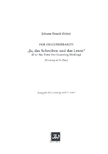 Ja das Schreiben und das Lesen  für Gesang und Klavier  Partitur (Es-Dur) (en/dt)