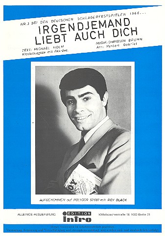 Irgendjemand liebt auch dich&nbsp;&nbsp;für Gesang und Klavier&nbsp;&nbsp;Einzelausgabe 