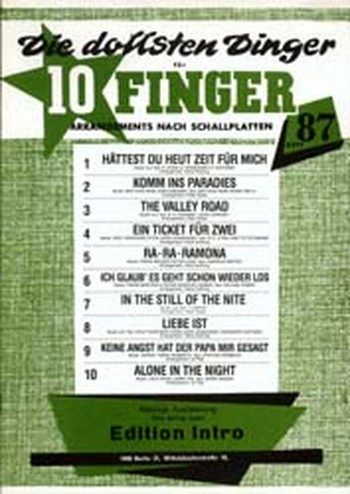 Die dollsten Dinger für 10 Finger Band 87:  für Klavier/Gesang/Gitarre  